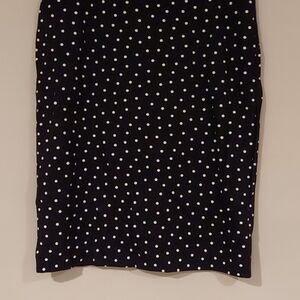 Ann Taylor Factory Black and White Polka Dot Pencil Skirt